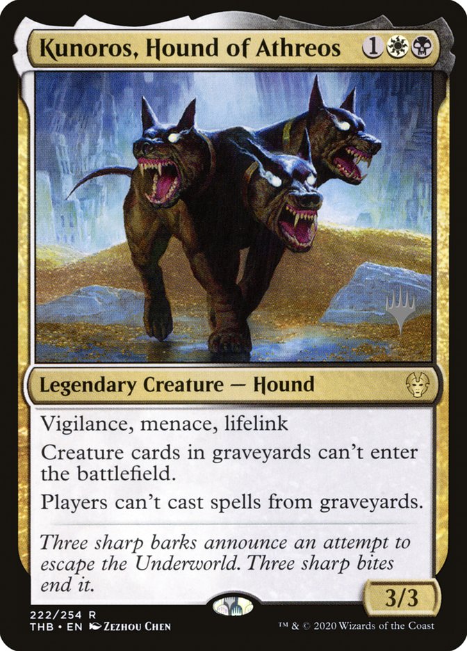 Kunoros, Hound of Athreos (Promo Pack) [Theros Beyond Death Promos] | Jack's On Queen