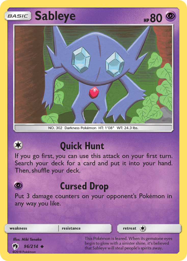 Sableye (96/214) [Sun & Moon: Lost Thunder] | Jack's On Queen