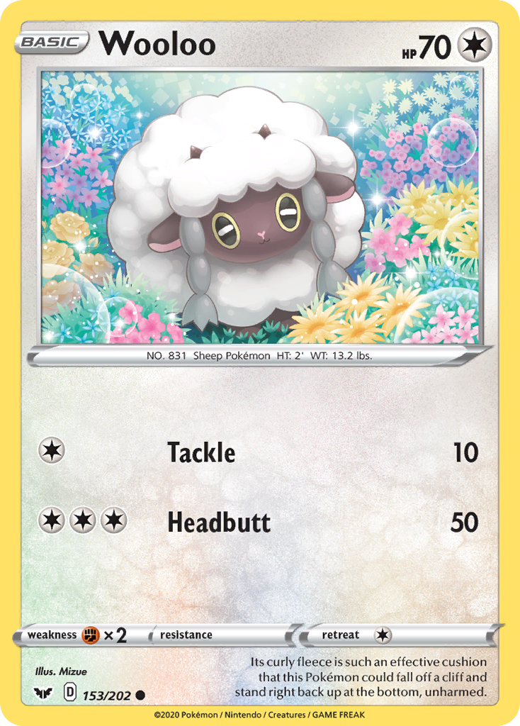 Wooloo (153/202) [Sword & Shield: Base Set] | Jack's On Queen