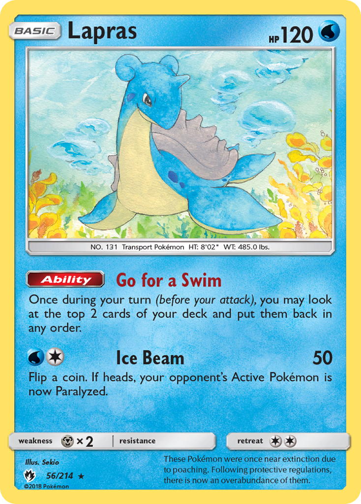 Lapras (56/214) [Sun & Moon: Lost Thunder] | Jack's On Queen