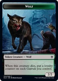 Wolf // Food (17) Double-sided Token [Throne of Eldraine Tokens] | Jack's On Queen