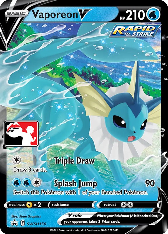 Vaporeon V (SWSH150) [Prize Pack Series One] | Jack's On Queen