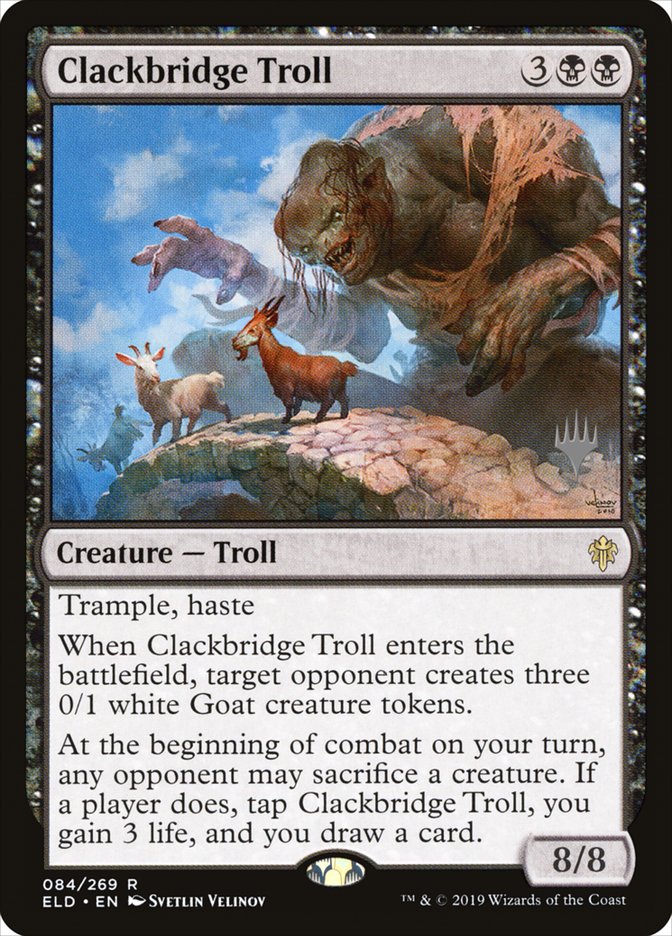 Clackbridge Troll (Promo Pack) [Throne of Eldraine Promos] | Jack's On Queen