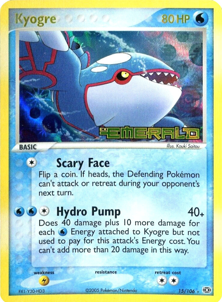 Kyogre (15/106) (Stamped) [EX: Emerald] | Jack's On Queen