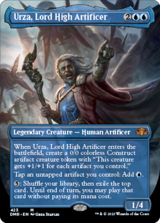 Urza, Lord High Artificer (Borderless Alternate Art) [Dominaria Remastered] | Jack's On Queen