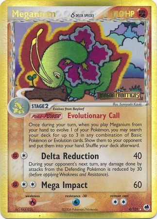 Meganium (4/101) (Delta Species) (Stamped) [EX: Dragon Frontiers] | Jack's On Queen