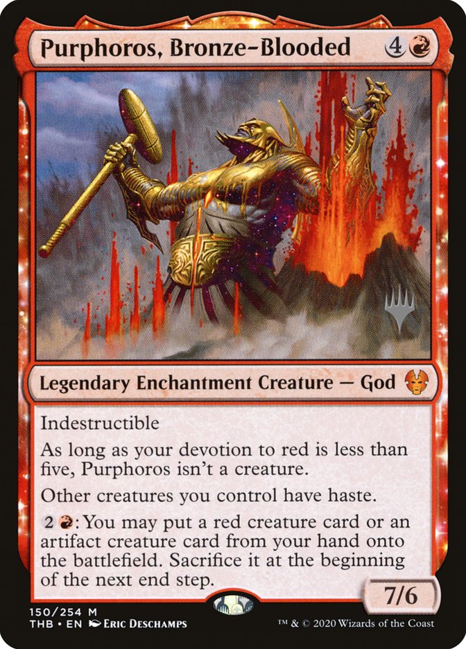 Purphoros, Bronze-Blooded (Promo Pack) [Theros Beyond Death Promos] | Jack's On Queen