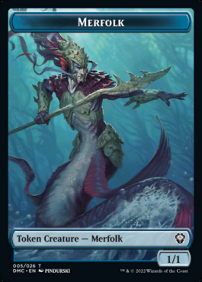 Saproling // Merfolk Double-sided Token [Dominaria United Tokens] | Jack's On Queen