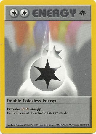 Double Colorless Energy (96/102) (Shadowless) [Base Set 1st Edition] | Jack's On Queen