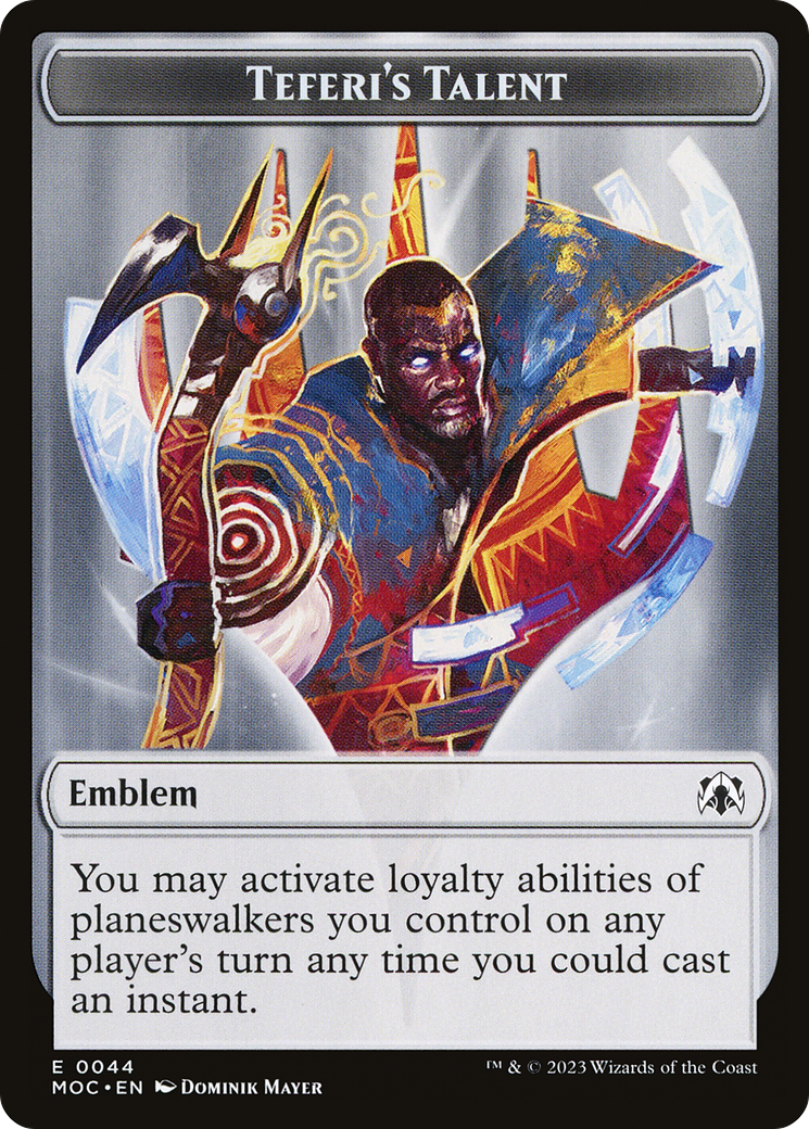 Elemental (02) // Teferi's Talent Emblem Double-Sided Token [March of the Machine Commander Tokens] | Jack's On Queen