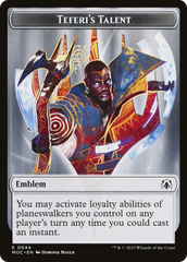 First Mate Ragavan // Teferi's Talent Emblem Double-Sided Token [March of the Machine Commander Tokens] | Jack's On Queen