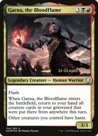 Garna, the Bloodflame [Dominaria Promos] | Jack's On Queen