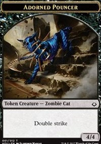 Adorned Pouncer // Warrior Double-sided Token [Hour of Devastation Tokens] | Jack's On Queen