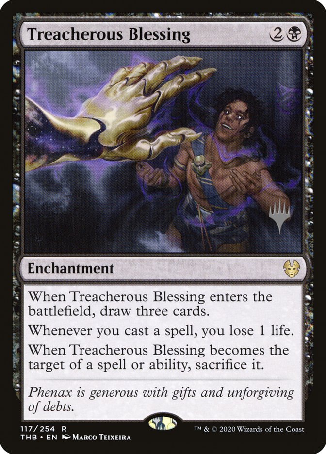 Treacherous Blessing (Promo Pack) [Theros Beyond Death Promos] | Jack's On Queen