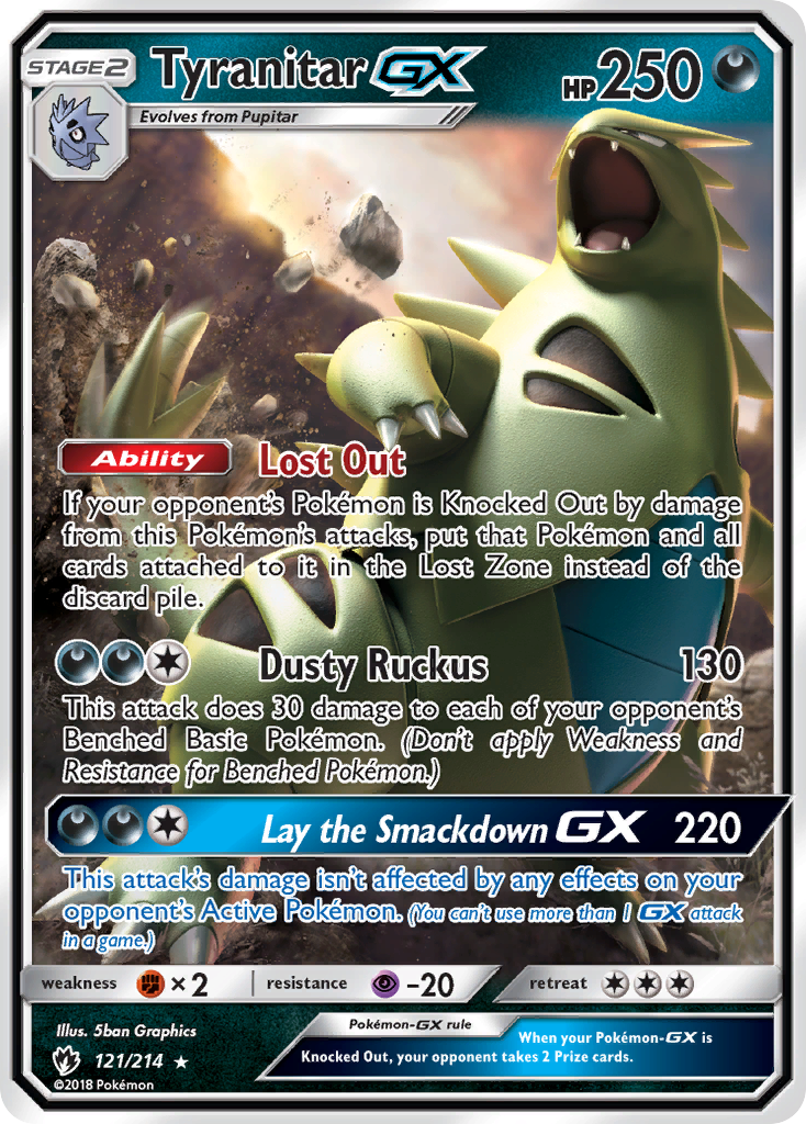 Tyranitar GX (121/214) [Sun & Moon: Lost Thunder] | Jack's On Queen