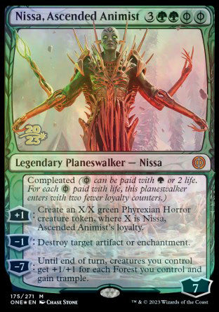 Nissa, Ascended Animist [Phyrexia: All Will Be One Prerelease Promos] | Jack's On Queen