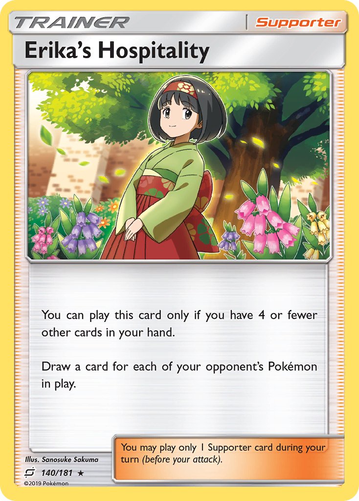 Erika's Hospitality (140/181) (Theme Deck Exclusive) [Sun & Moon: Team Up] | Jack's On Queen