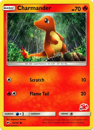 Charmander (18/147) (Charizard Stamp #42) [Battle Academy 2020] | Jack's On Queen