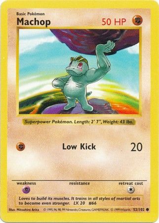 Machop (52/102) [Base Set Shadowless Unlimited] | Jack's On Queen