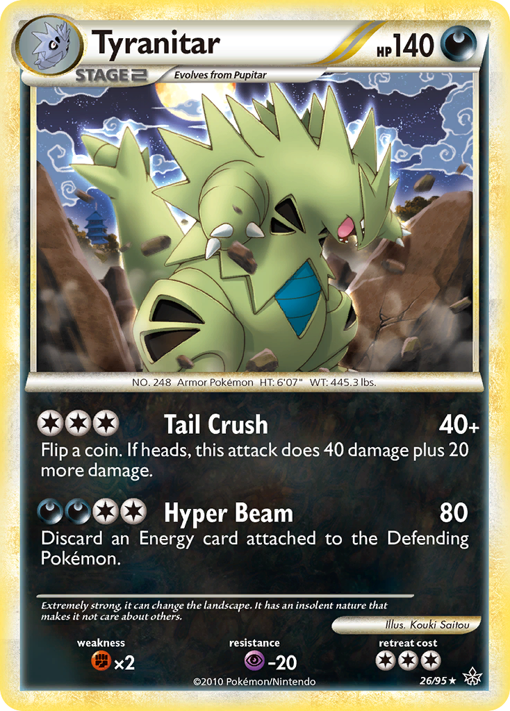 Tyranitar (26/95) [HeartGold & SoulSilver: Unleashed] | Jack's On Queen