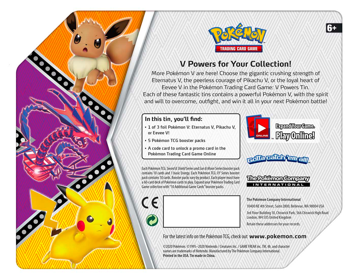 Sword & Shield - V Powers Tin (Eevee V) | Jack's On Queen