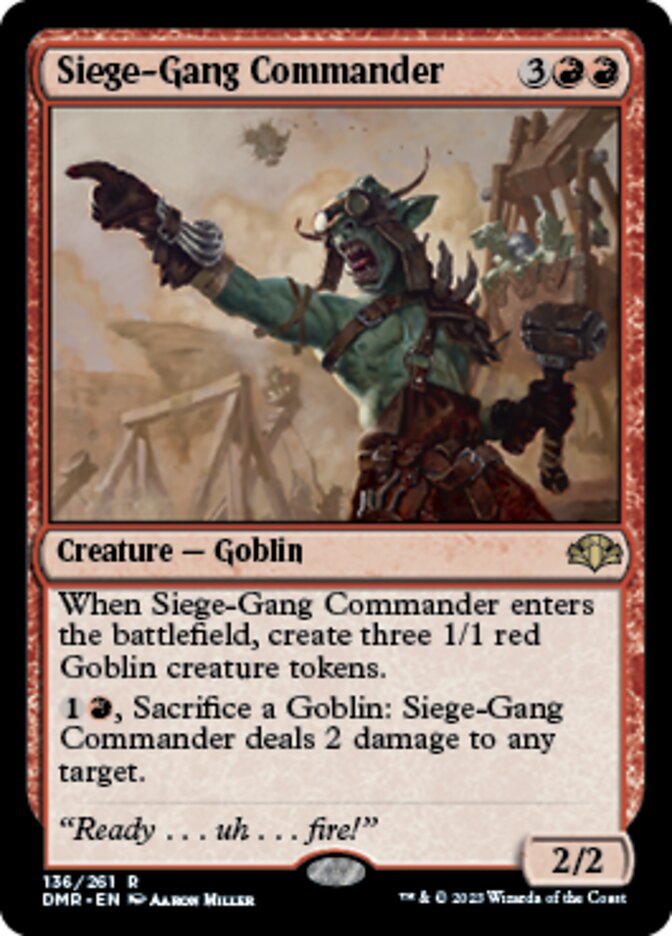 Siege-Gang Commander [Dominaria Remastered] | Jack's On Queen