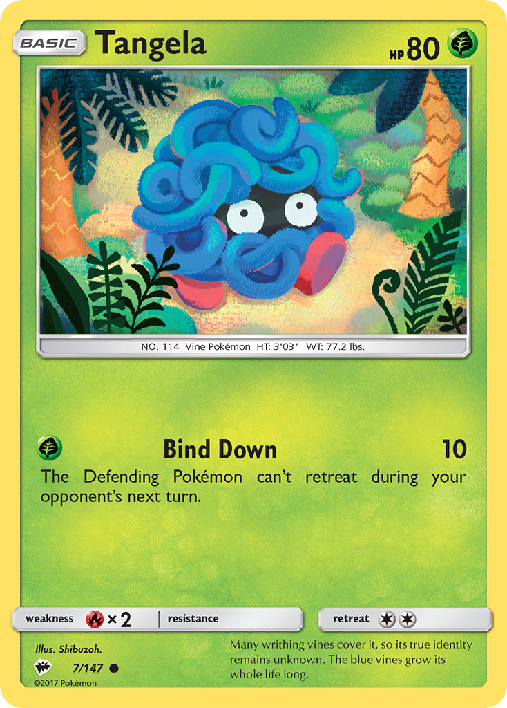 Tangela (7/147) [Sun & Moon: Burning Shadows] | Jack's On Queen