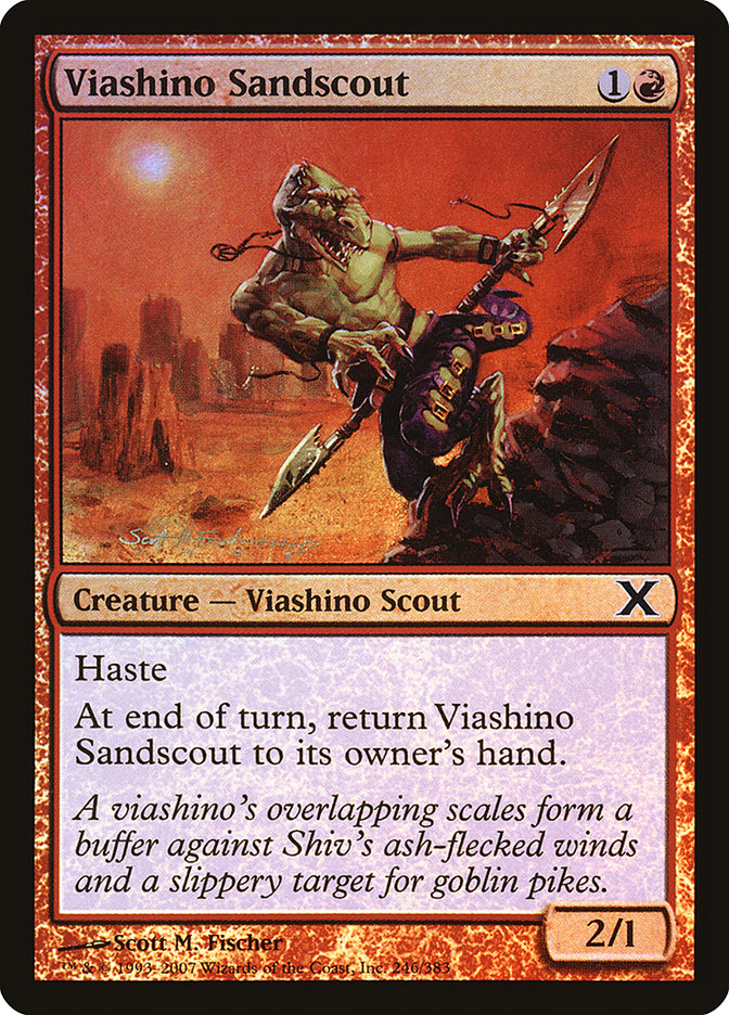 Viashino Sandscout (Premium Foil) [Tenth Edition] | Jack's On Queen