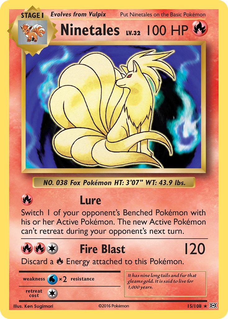 Ninetales (15/108) (Theme Deck Exclusive) [XY: Evolutions] | Jack's On Queen