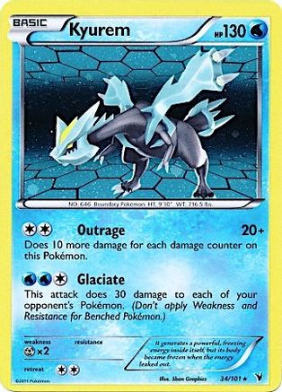 Kyurem (34/101) (Cosmos Holo) [Black & White: Noble Victories] | Jack's On Queen