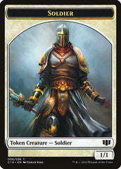 Soldier // Spirit Double-sided Token [Commander 2014 Tokens] | Jack's On Queen