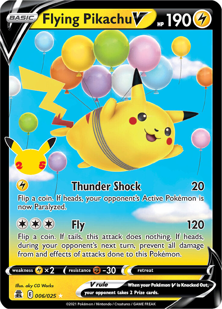 Flying Pikachu V (006/025) [Celebrations: 25th Anniversary] | Jack's On Queen