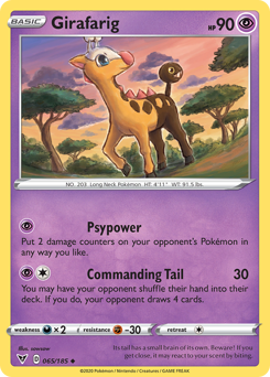 Girafarig (065/185) [Sword & Shield: Vivid Voltage] | Jack's On Queen