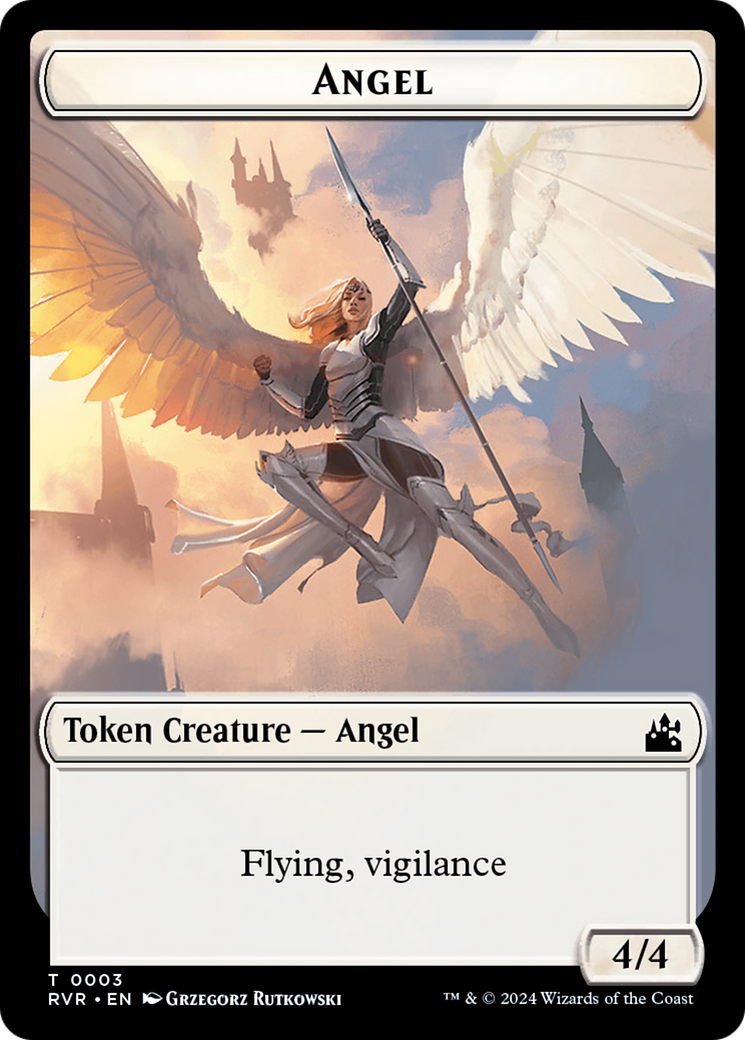 Saproling // Angel (0003) Double-Sided Token [Ravnica Remastered Tokens] | Jack's On Queen