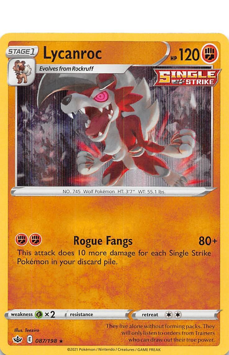 Lycanroc (087/198) [Sword & Shield: Chilling Reign] | Jack's On Queen