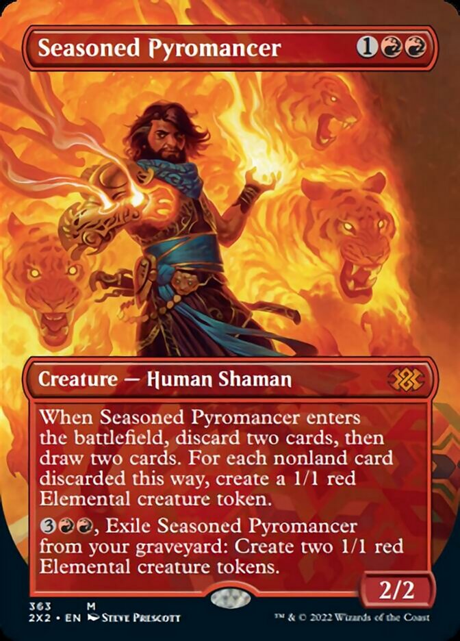 Seasoned Pyromancer (Borderless Alternate Art) [Double Masters 2022] | Jack's On Queen