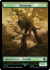 Beast // Treefolk Double Sided Token [The Lord of the Rings: Tales of Middle-Earth Commander Tokens] | Jack's On Queen