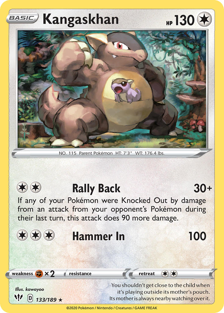 Kangaskhan (133/189) (Theme Deck Exclusive) [Sword & Shield: Darkness Ablaze] | Jack's On Queen