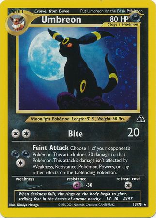 Umbreon (13/75) [Neo Discovery Unlimited] | Jack's On Queen