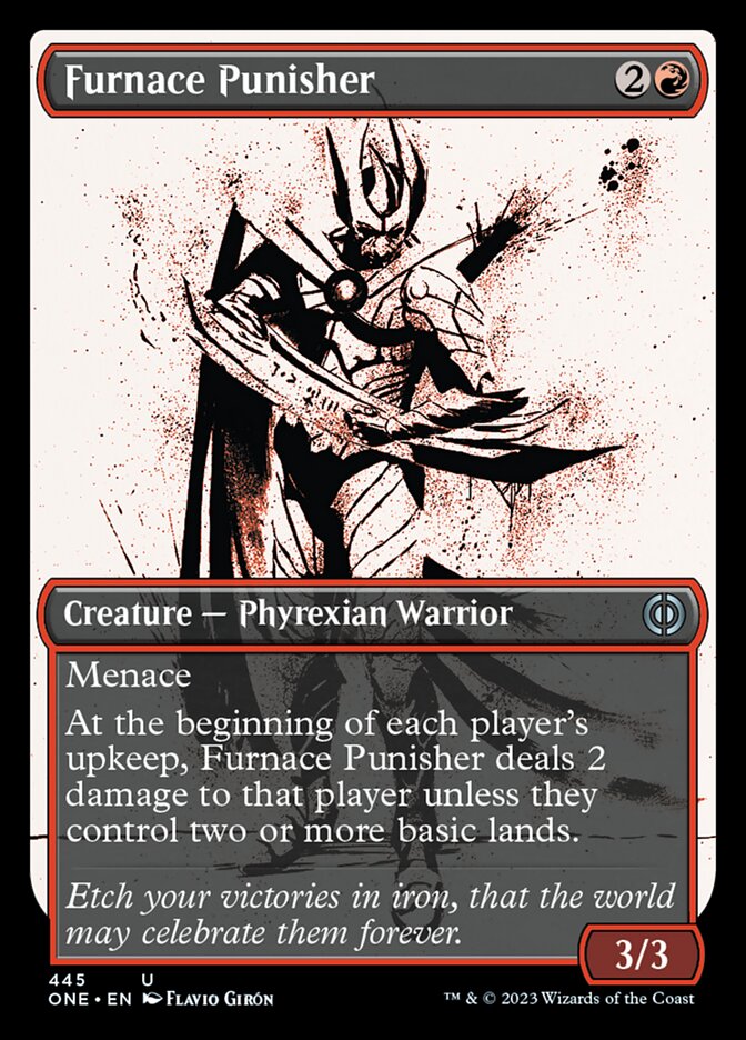 Furnace Punisher (Showcase Ichor Step-and-Compleat Foil) [Phyrexia: All Will Be One] | Jack's On Queen