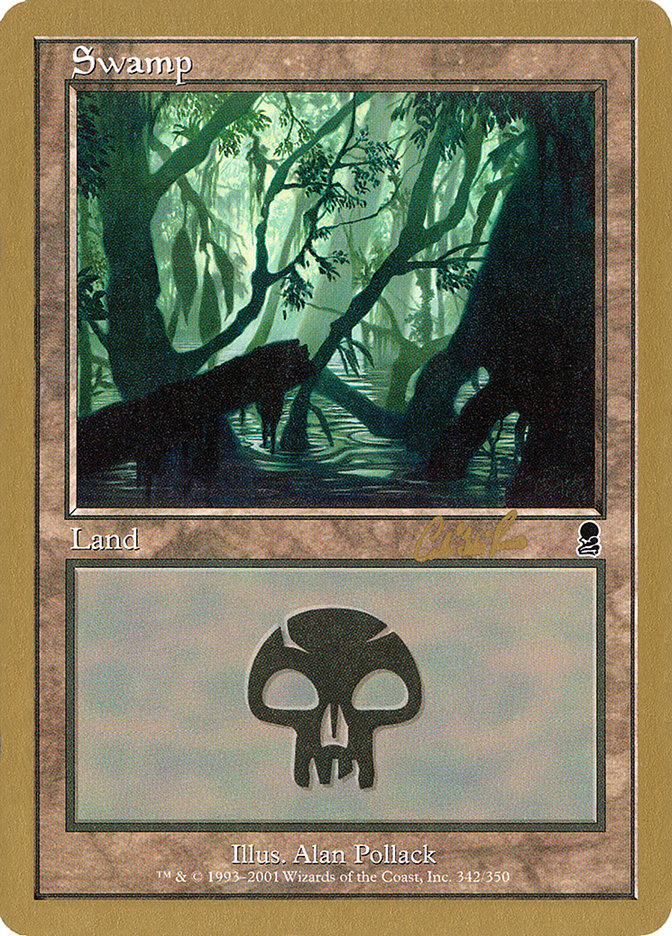 Swamp (cr342) (Carlos Romao) [World Championship Decks 2002] | Jack's On Queen