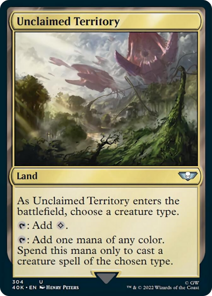 Unclaimed Territory (Surge Foil) [Universes Beyond: Warhammer 40,000] | Jack's On Queen
