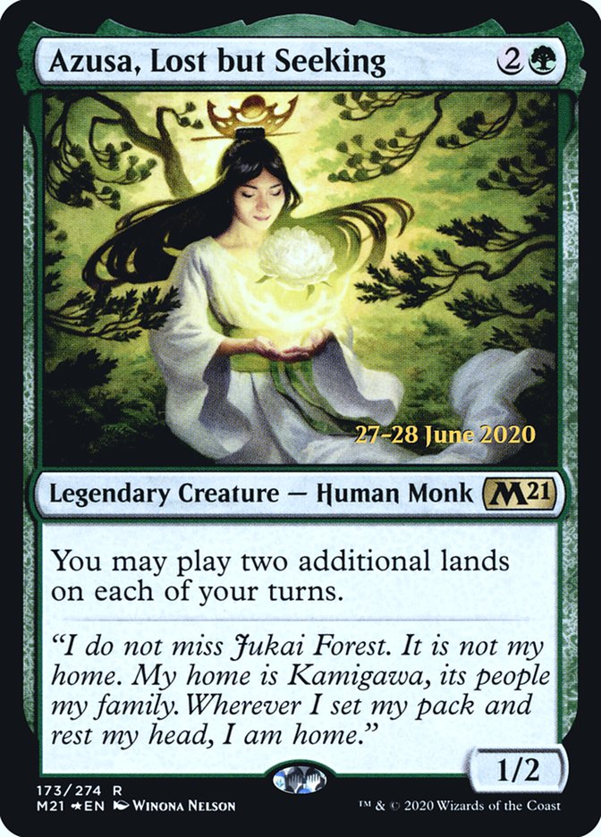 Azusa, Lost but Seeking  [Core Set 2021 Prerelease Promos] | Jack's On Queen