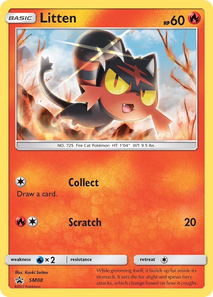 Litten (SM08) [Sun & Moon: Black Star Promos] | Jack's On Queen