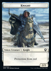 Zombie Knight // Knight Double-sided Token [Dominaria United Commander Tokens] | Jack's On Queen
