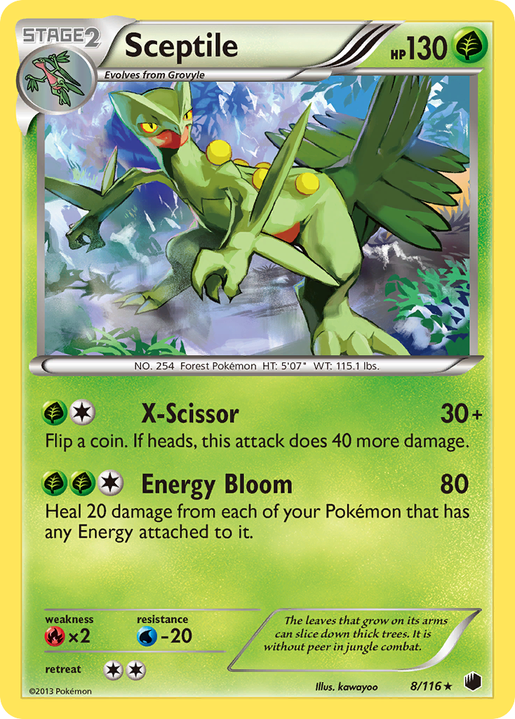 Sceptile (8/116) [Black & White: Plasma Freeze] | Jack's On Queen