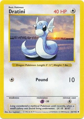 Dratini (26/102) [Base Set Shadowless Unlimited] | Jack's On Queen