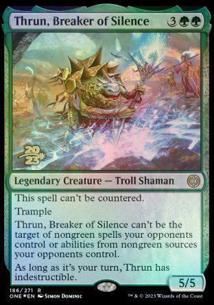 Thrun, Breaker of Silence [Phyrexia: All Will Be One Prerelease Promos] | Jack's On Queen