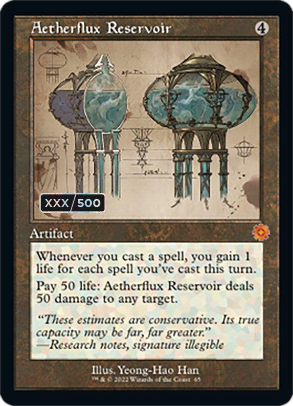 Aetherflux Reservoir (Retro Schematic) (Serial Numbered) [The Brothers' War Retro Artifacts] | Jack's On Queen