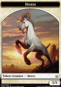 Horse // Warrior Double-sided Token [Hour of Devastation Tokens] | Jack's On Queen
